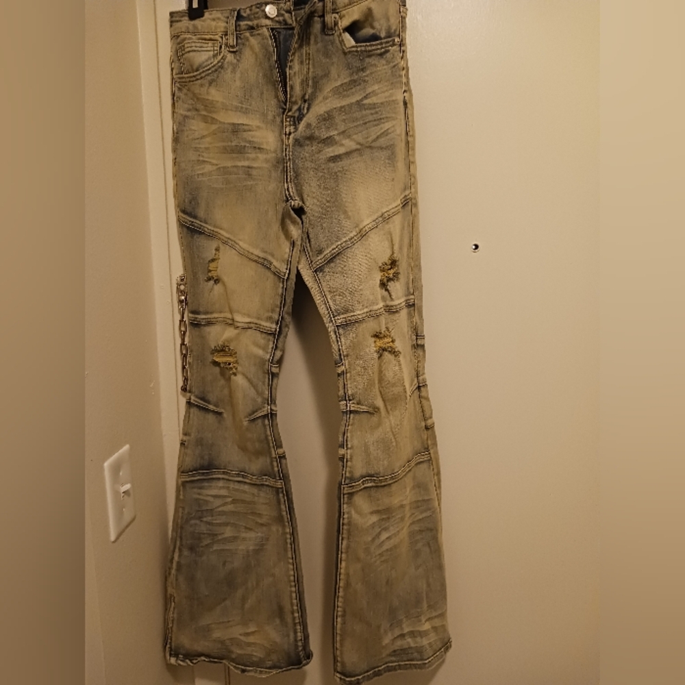 Distressed Flare Jeans